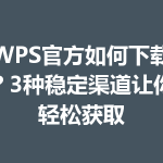 WPS官方如何下载？3种稳定渠道让你轻松获取