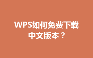 WPS如何免费下载中文版本?